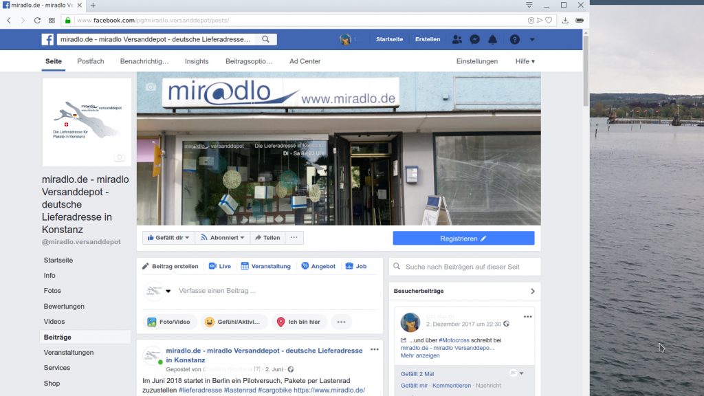 miradlo ist seit heute zurück auf Facebook - miradlo-Versanddepot-