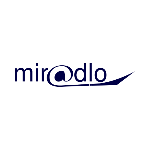 miradlo-Logo mit dem @ als a